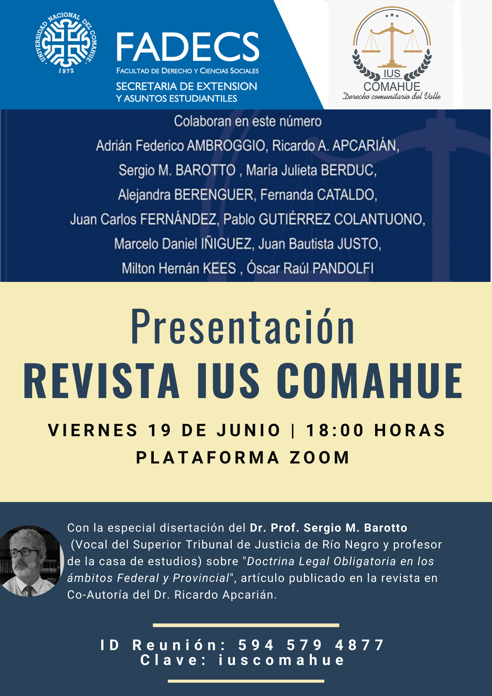 PRESENTACIÓN INSTITUCIONAL DE LA REVISTA IUS COMAHUE